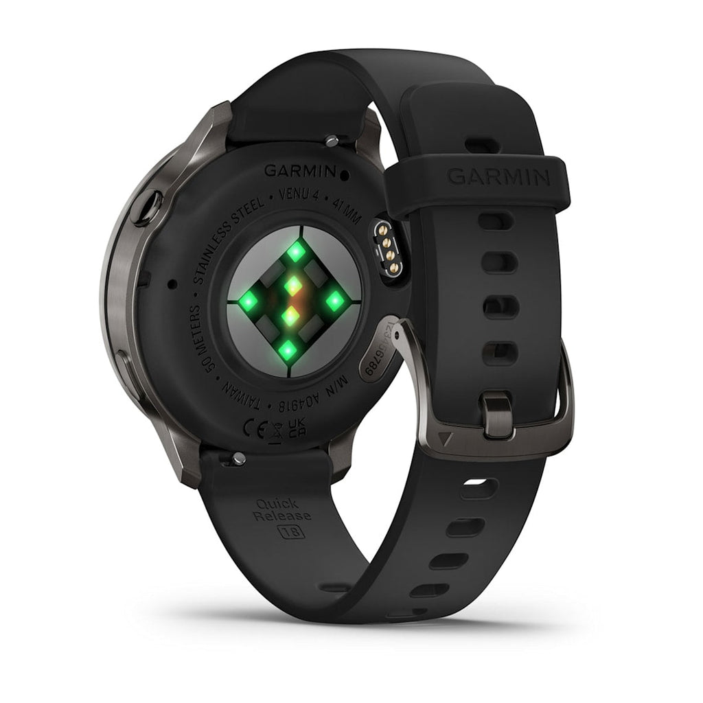 Venu® 4 – 41 mm color pizarra con correa de silicona negra