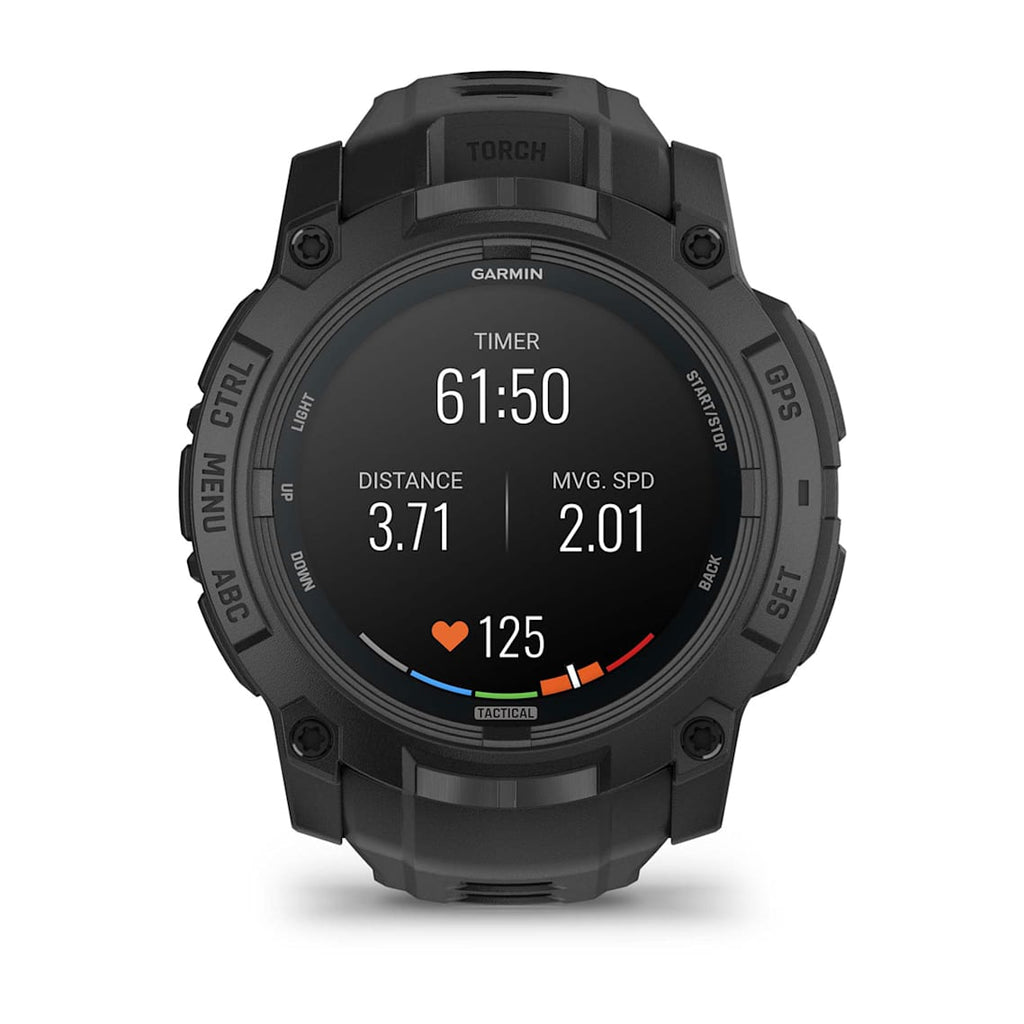 Instinct® 3 – 50 mm, AMOLED, Tactical Edition Negro con correa negra