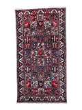 Persischer Bakhtiari-Teppich — Paneele mit Vögeln und Zypressengarten | 5'1" × 9'6"