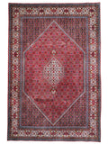 Persian Bidjar Rug — Ruby & Ivory Herati Medallion | 6'5" × 9'9"