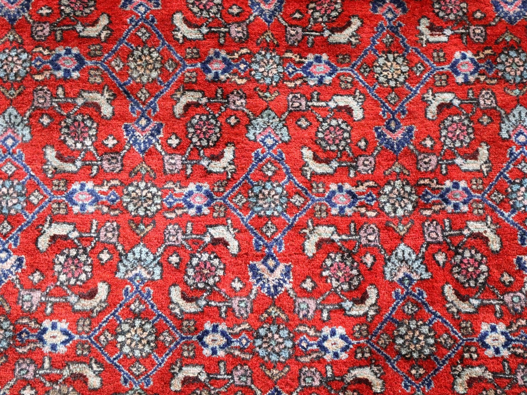 Persian Bidjar Rug — Mahi Field & Golden Gol Farang Border | 8'7" × 11'10"