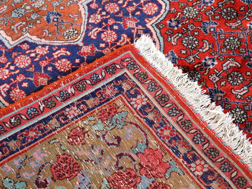 Persian Bidjar Rug — Mahi Field & Golden Gol Farang Border | 8'7" × 11'10"