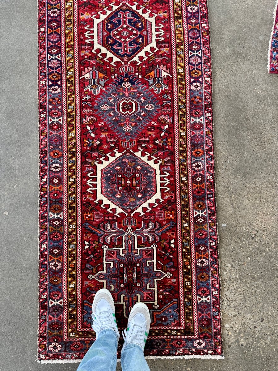 Persian Karaja Runner Rug | 3' 1" x 13'