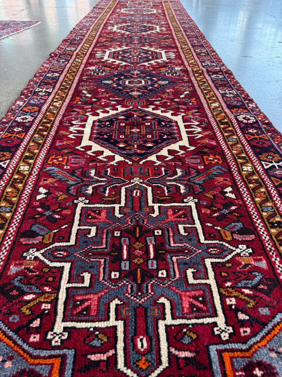 Persian Karaja Runner Rug | 3' 1" x 13'