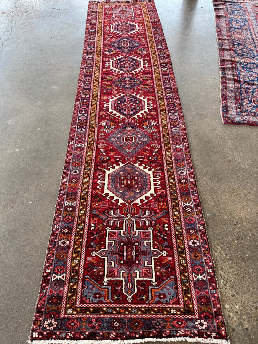 Persian Karaja Runner Rug | 3' 1" x 13'