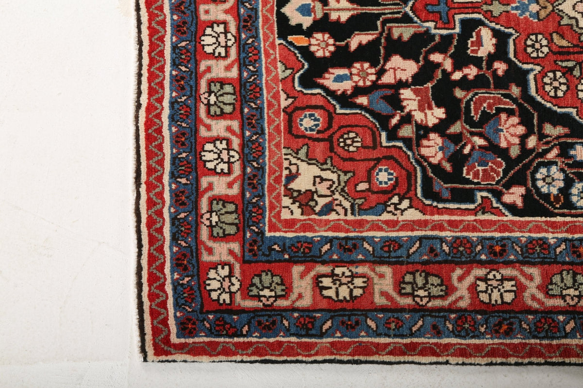 Mahal Läufer — Elfenbein & Terrakotta auf Mitternachtsblau | 3'9" × 9'3"