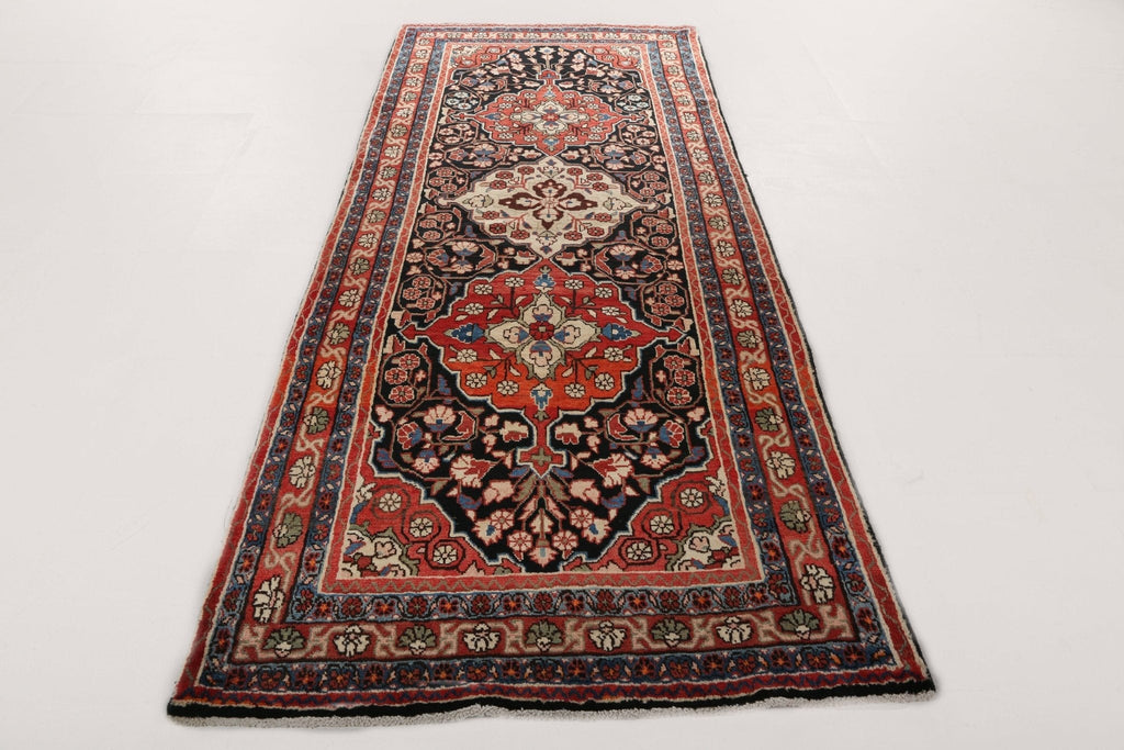 Mahal Läufer — Elfenbein & Terrakotta auf Mitternachtsblau | 3'9" × 9'3"
