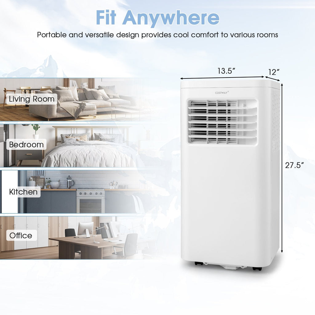 Climatiseur portable 6000 BTU (SACC) avec ventilateur et déshumidificateur, refroidit 250 pi², 52 dB