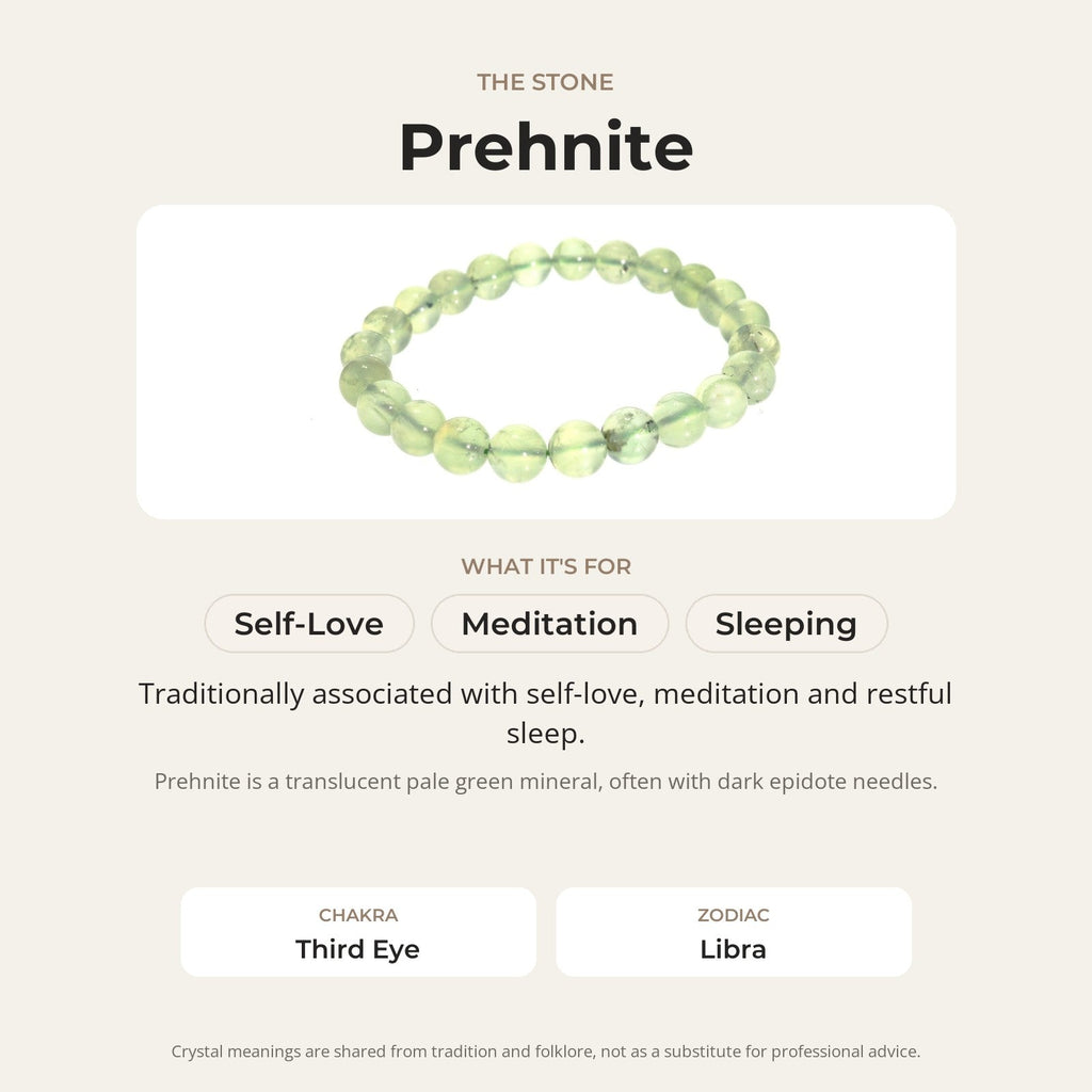 Prehnite Bead Bracelet