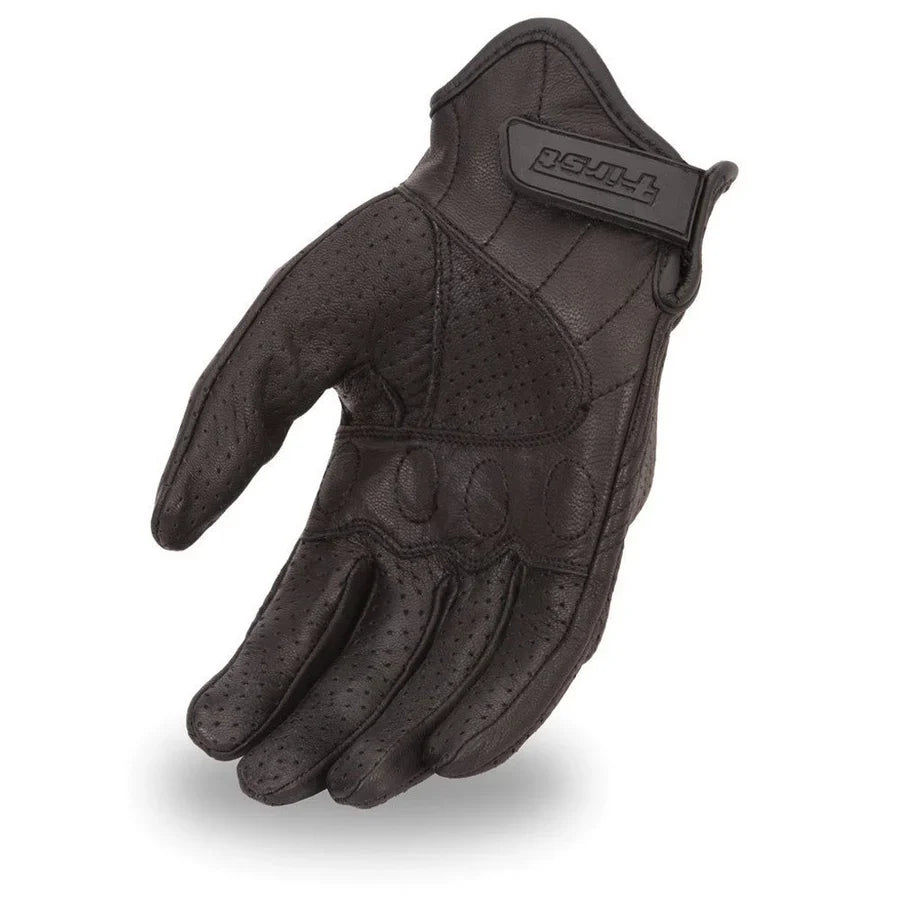Gants de moto premium pour hommes en cuir de chèvre perforé