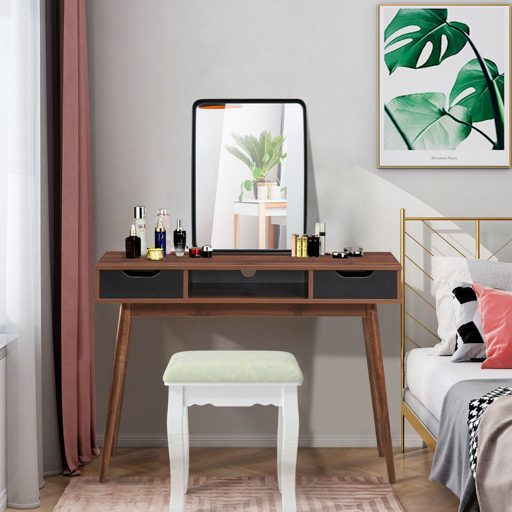 Espejo rectangular de baño para montaje en pared con marco de acero macizo-M