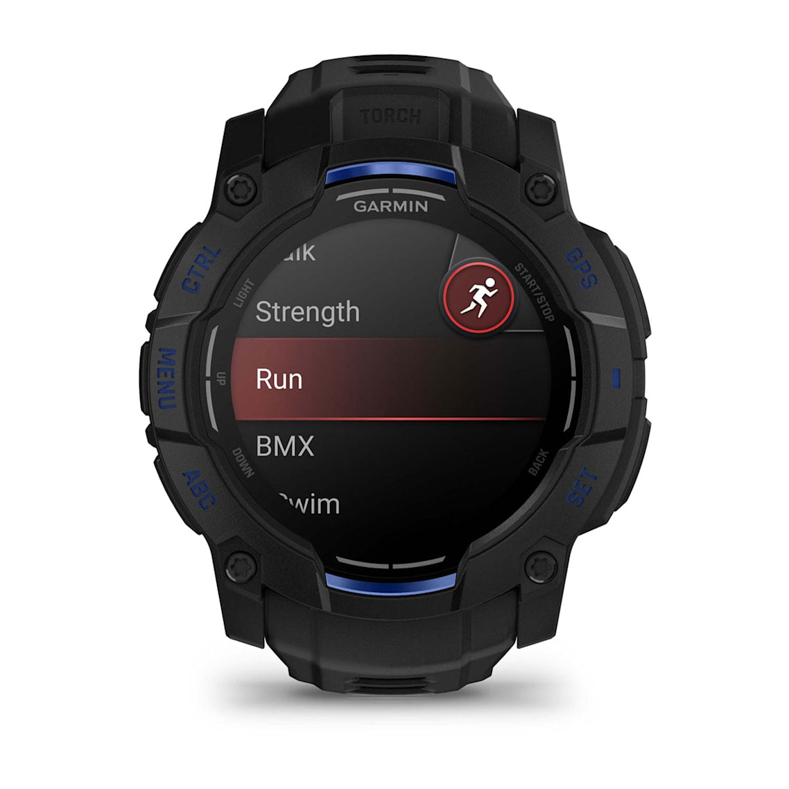 Garmin Instinct® 3 AMOLED (50 mm) - Reloj GPS resistente - Negro/Azul perno