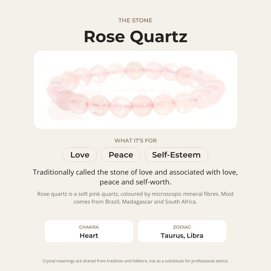Rose Quartz Bead Bracelet