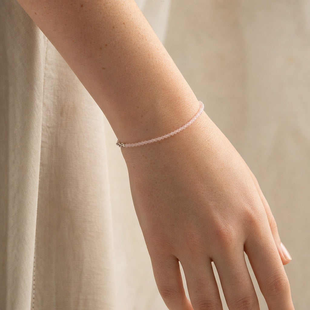 Rosenquarz-Armband - 2-3 mm