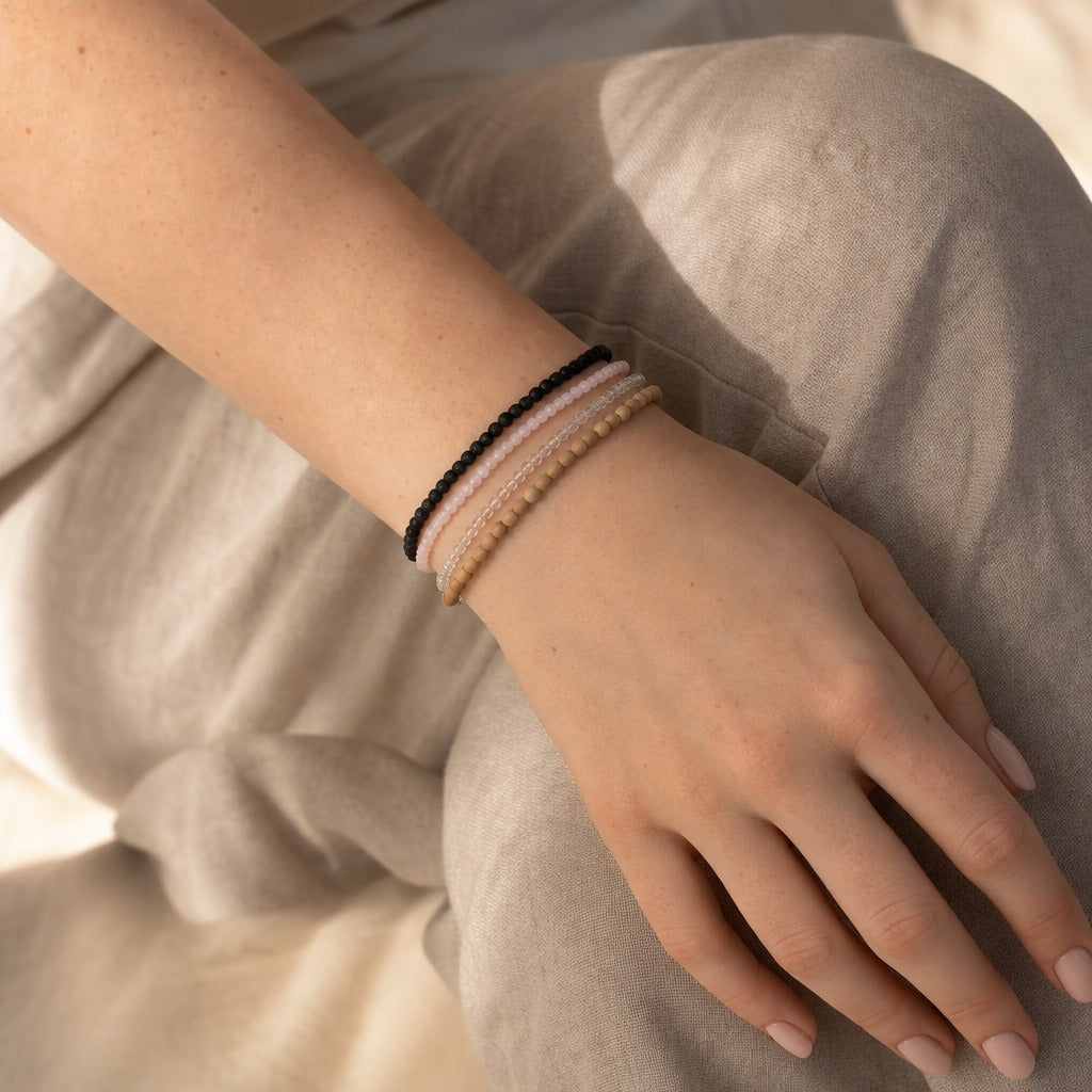 Rosenquarz-Armband - 2-3 mm