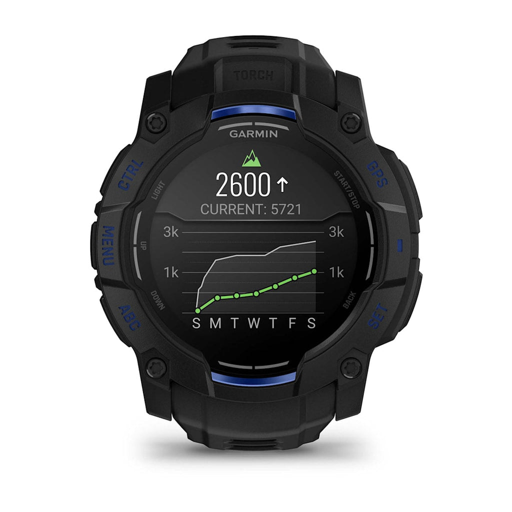 Garmin Instinct® 3 AMOLED (50 mm) - Reloj GPS resistente - Negro/Azul perno