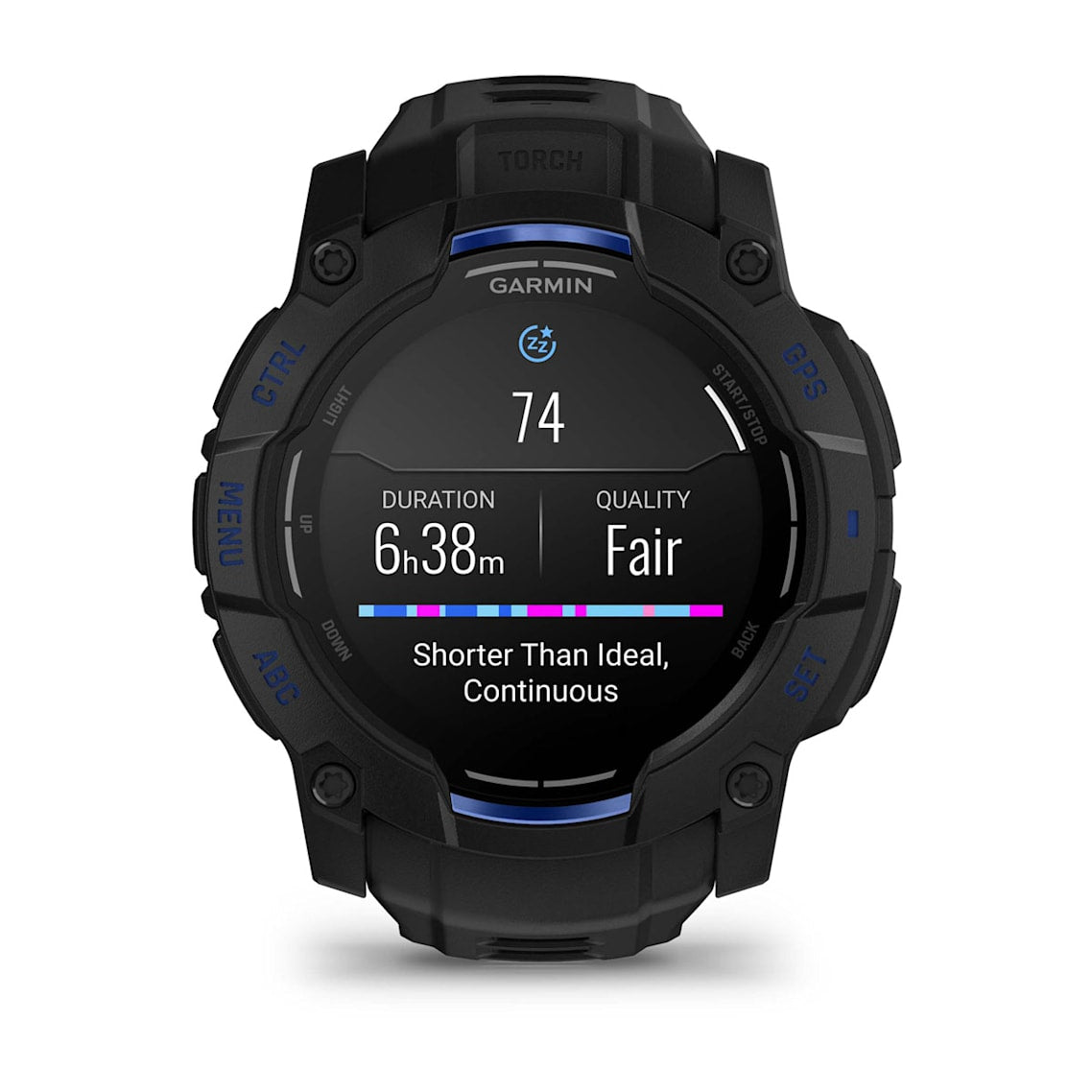 Garmin Instinct® 3 AMOLED (50 mm) - Reloj GPS resistente - Negro/Azul perno