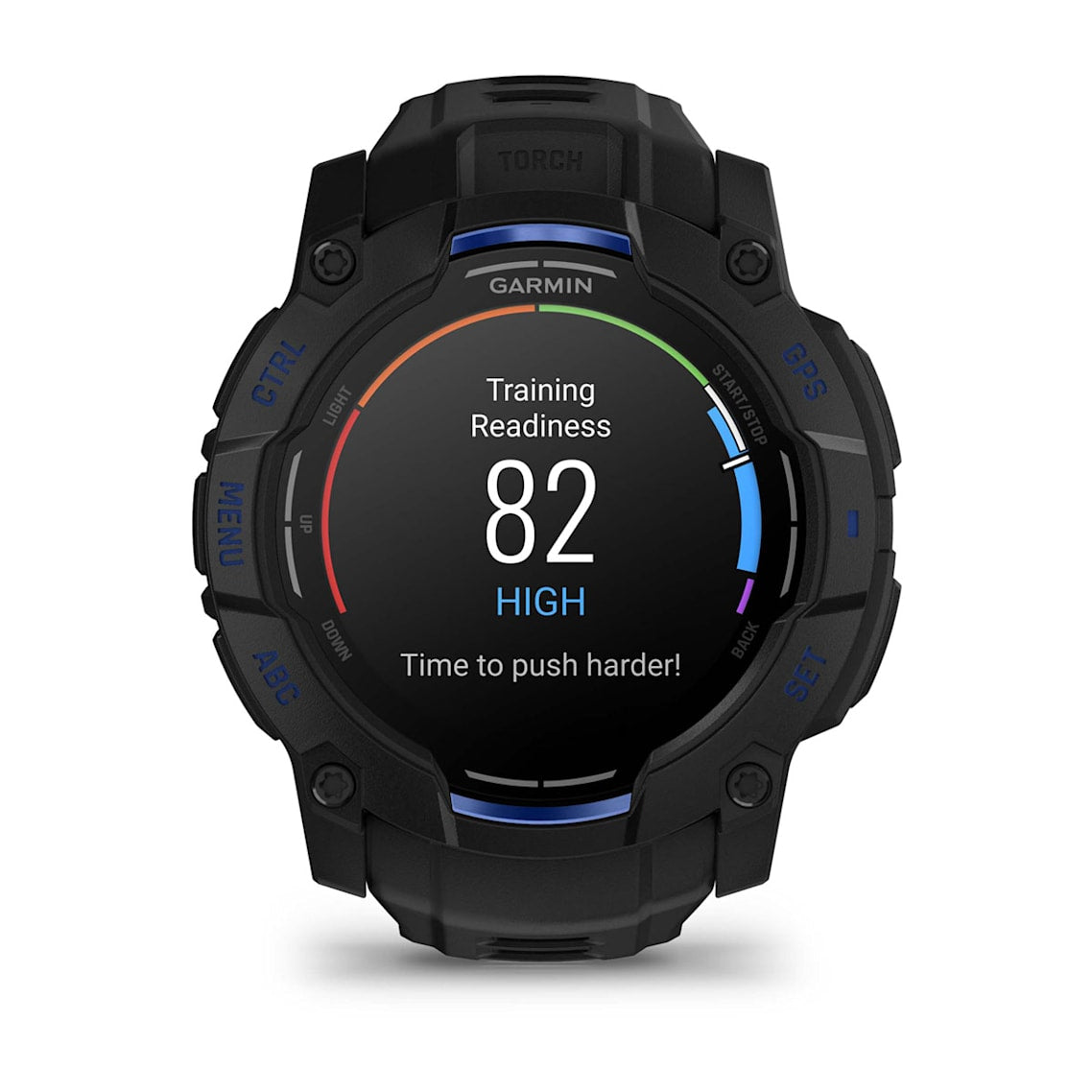 Garmin Instinct® 3 AMOLED (50 mm) - Reloj GPS resistente - Negro/Azul perno