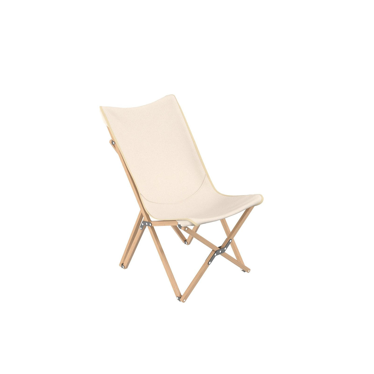 2er-Set Bambus-Campingstühle mit Aufbewahrungsfach für Camping und Angeln – Beige