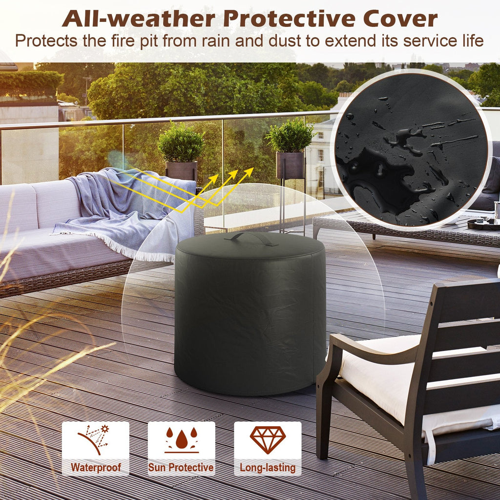 Brasero de acero inoxidable sin humo con cenicero para camping en patio - Plateado