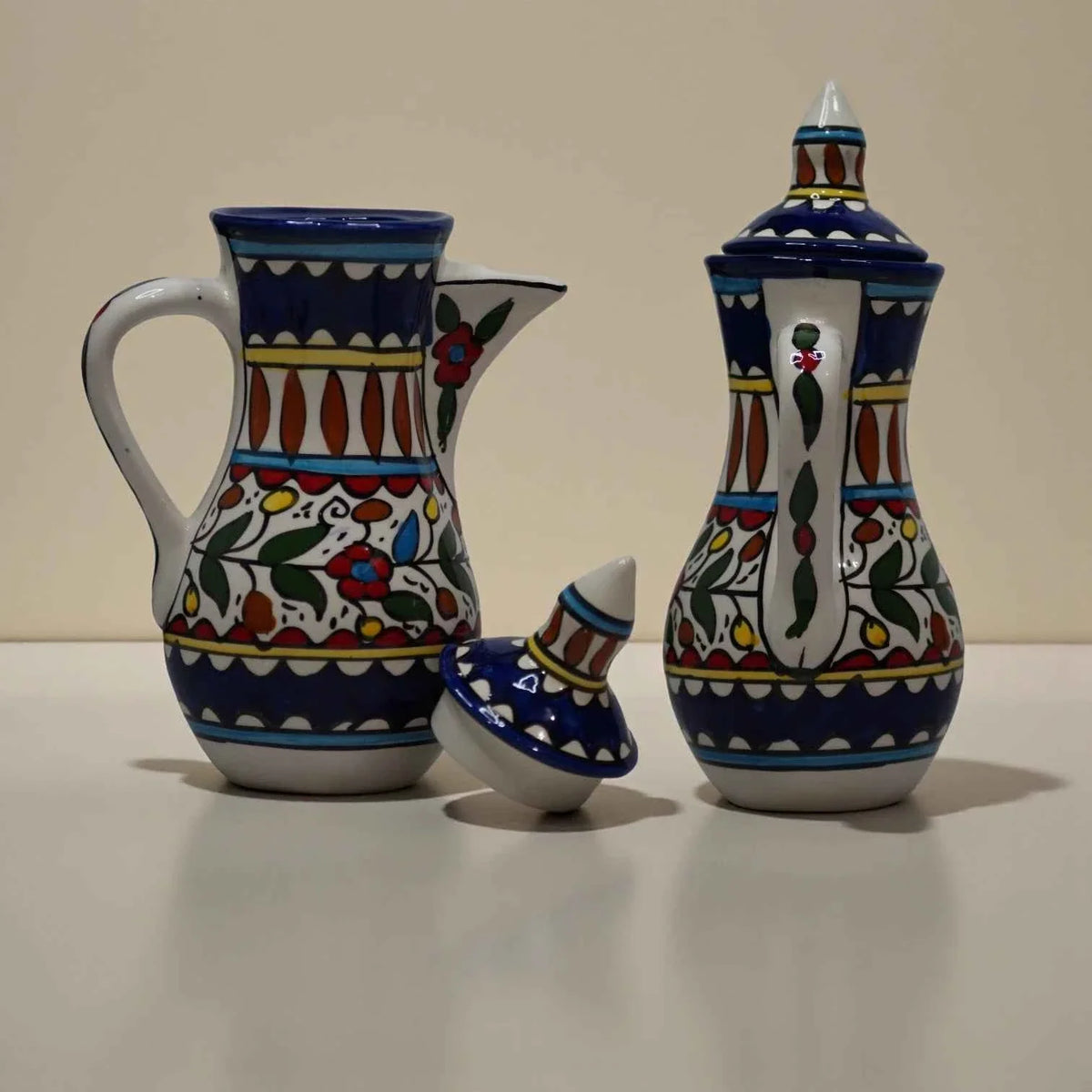 Handmade Palestinian Ceramic Coffee Jug – Tea & Coffee Pot (7 × 10 in)
