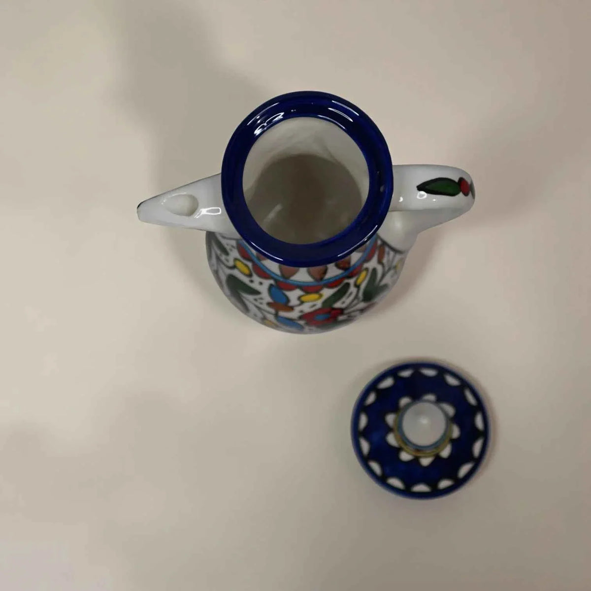 Handmade Palestinian Ceramic Coffee Jug – Tea & Coffee Pot (7 × 10 in)