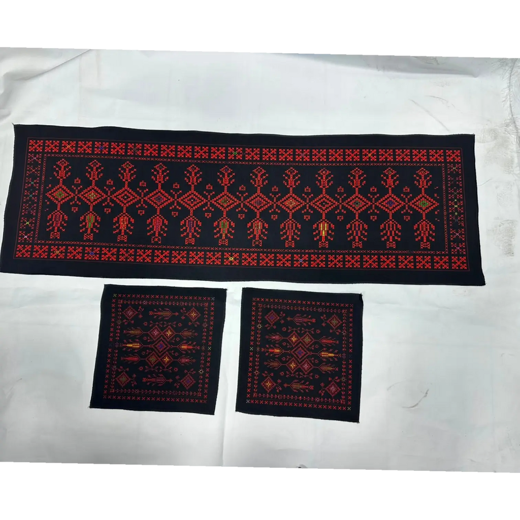 Living Room Tablecloth Set – Printed Tatreez - Ramallah