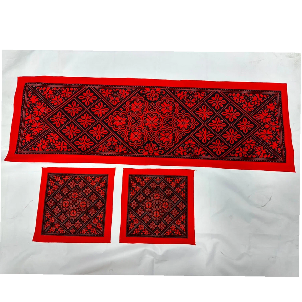 Living Room Tablecloth Set – Printed Tatreez - Tantora