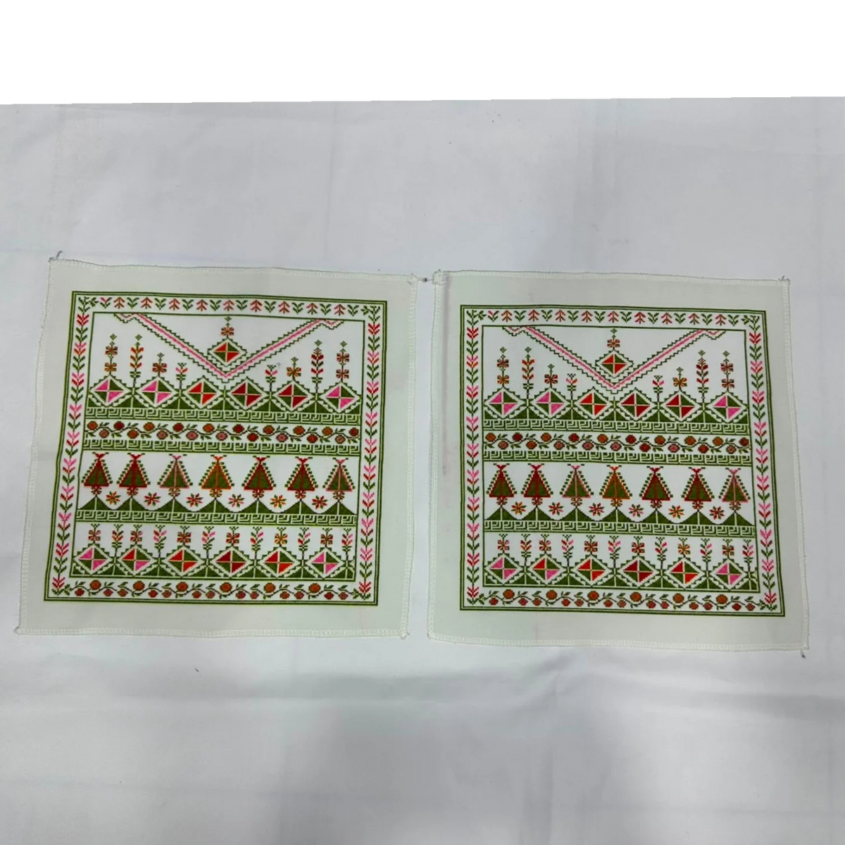 Living Room Tablecloth Set –  Printed Tatreez - Olive Blossom