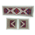 Living Room Tablecloth Set –  Printed Tatreez - Rainbow Blossom