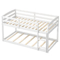 Litera individual con barandales altos y escalera integrada-Blanco