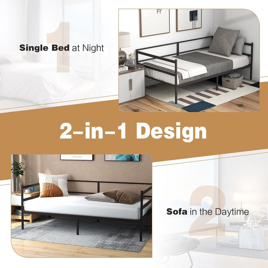 Armazón metálico de sofá cama individual para sala de estar o dormitorio