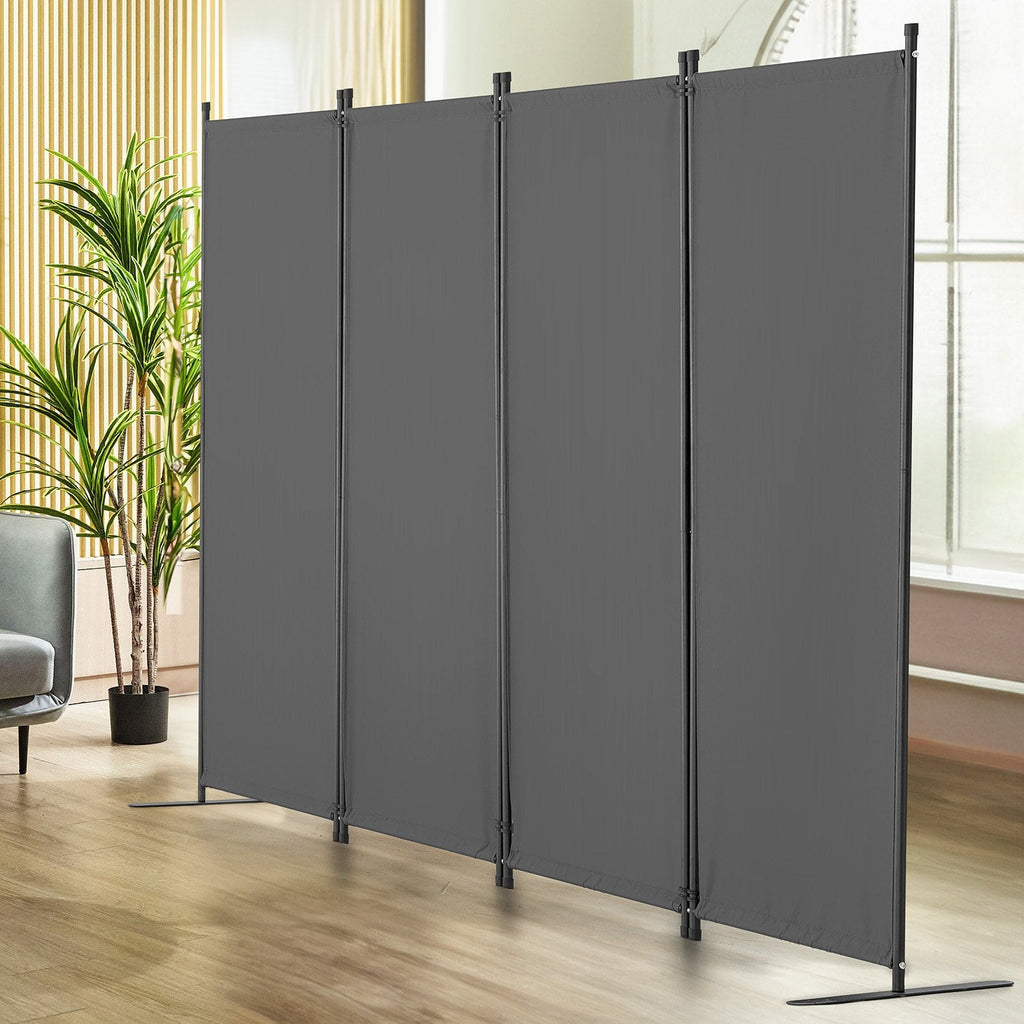 Room Divider, 4 Panel Room Dividers and Folding Privacy Screens, Sapphire Castor