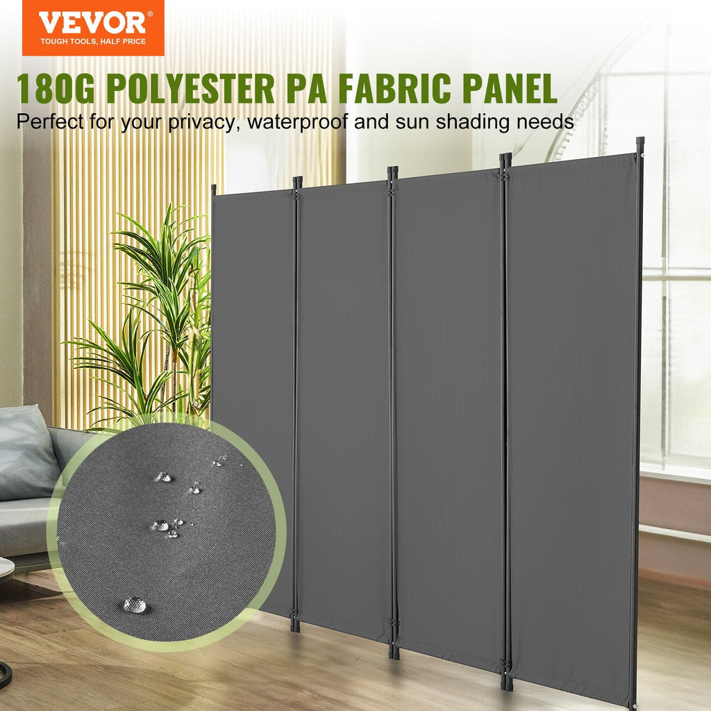 Room Divider, 4 Panel Room Dividers and Folding Privacy Screens, Sapphire Castor