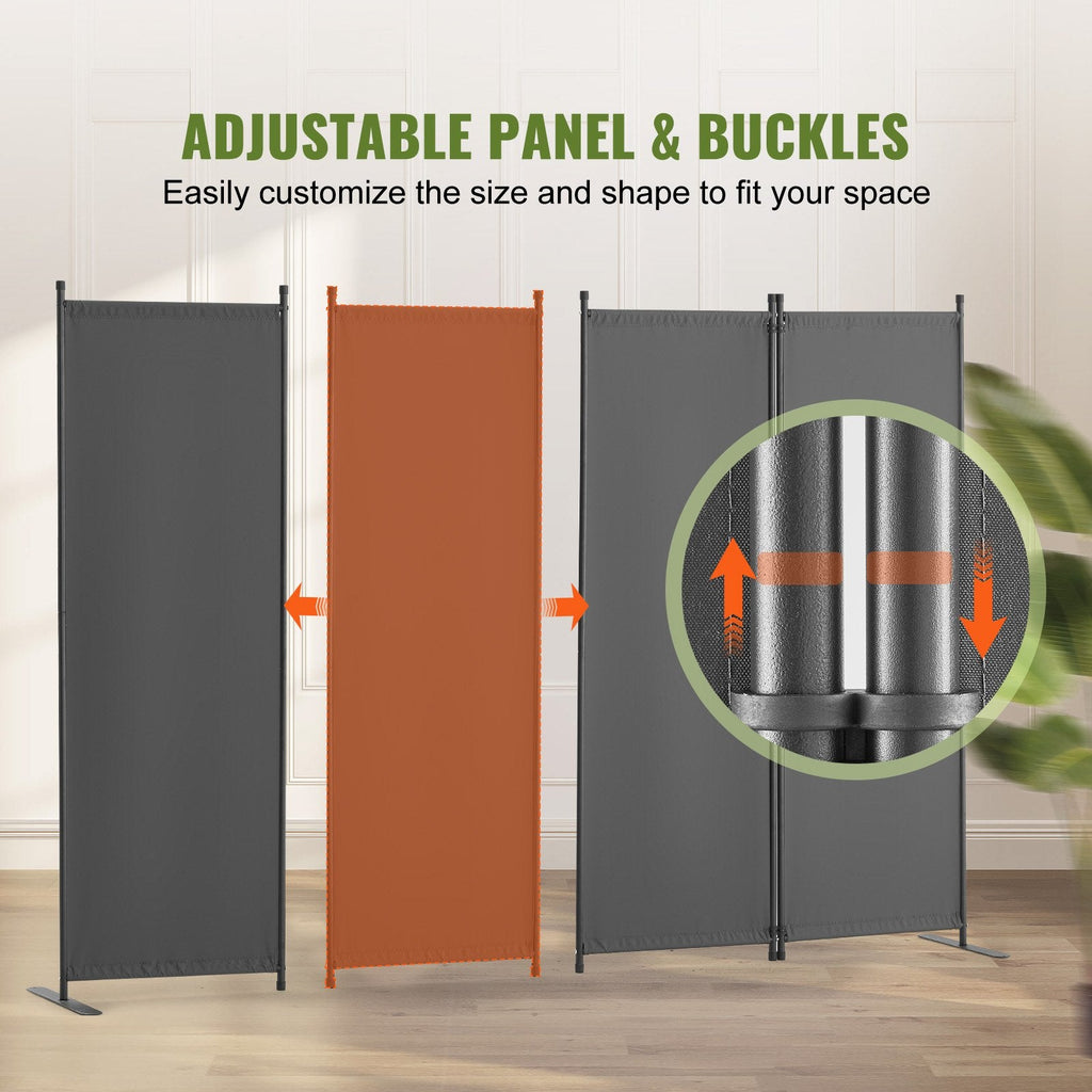 Room Divider, 4 Panel Room Dividers and Folding Privacy Screens, Sapphire Castor