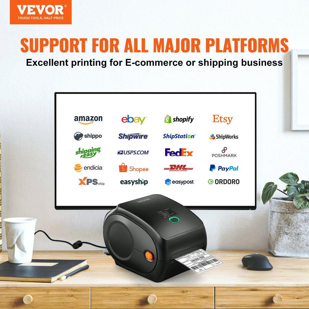 Thermal Label Printer, 300DPI for 4x6 Mailing Packages, Wireless Sapphire Castor