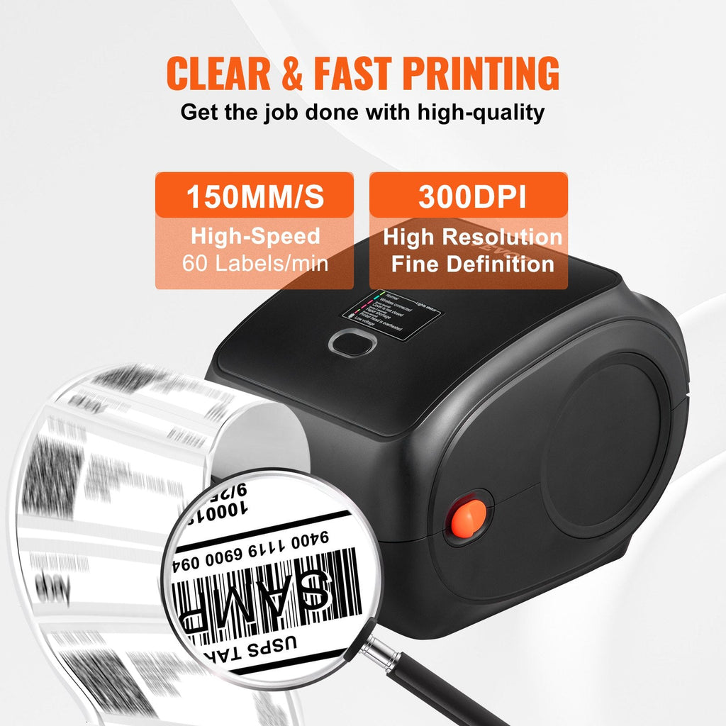 Thermal Label Printer, 300DPI for 4x6 Mailing Packages, Wireless Sapphire Castor