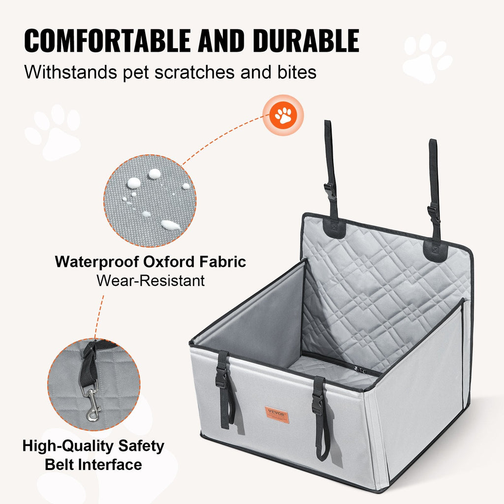 Dog Car Seat, Waterproof Dog Booster Seat for Car with Support Frame, Sapphire Castor