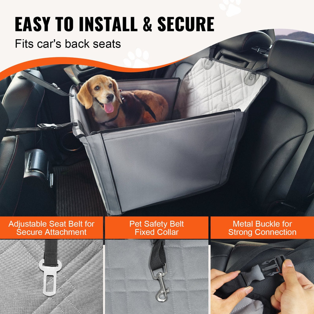 Dog Car Seat, Waterproof Dog Booster Seat for Car with Support Frame, Sapphire Castor