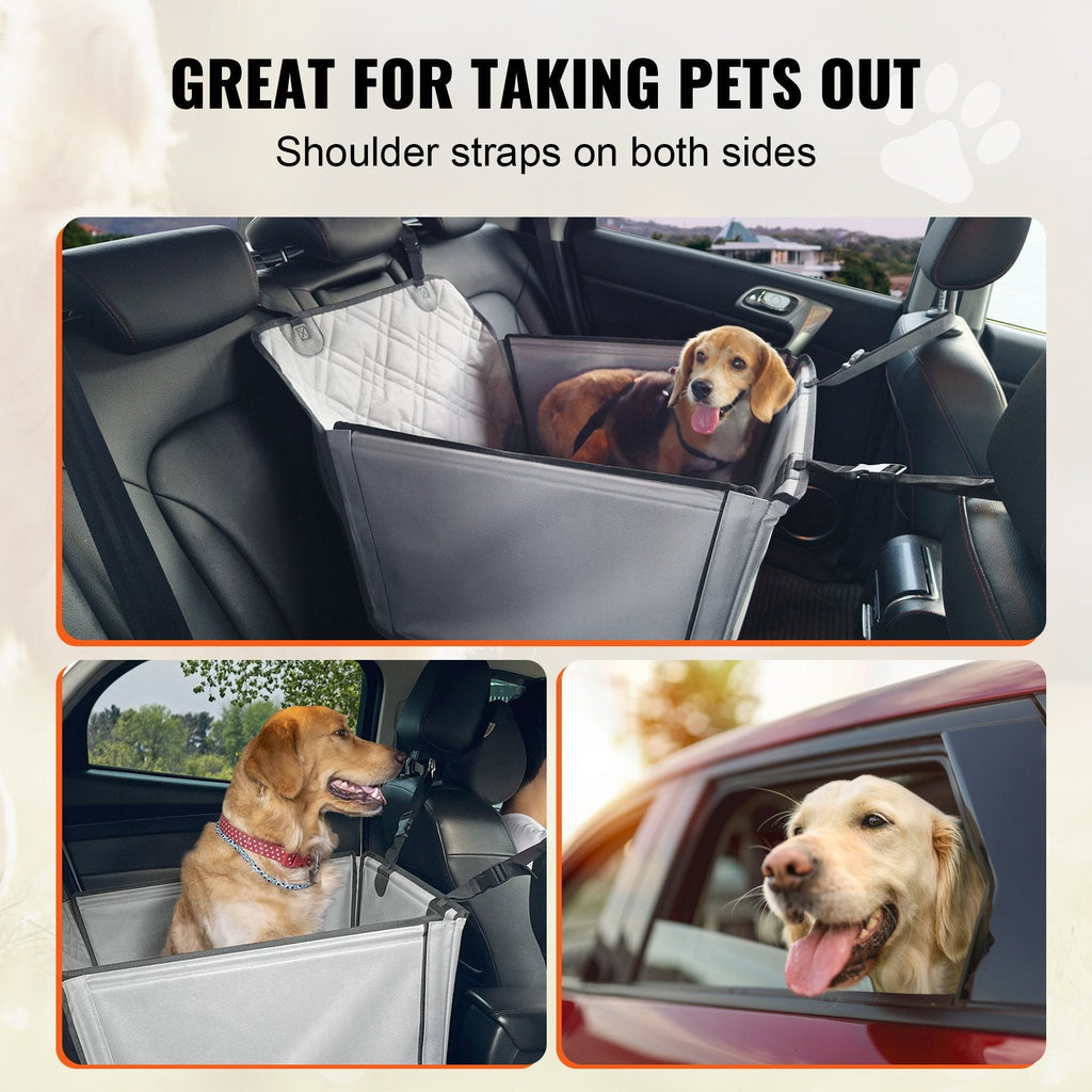 Dog Car Seat, Waterproof Dog Booster Seat for Car with Support Frame, Sapphire Castor