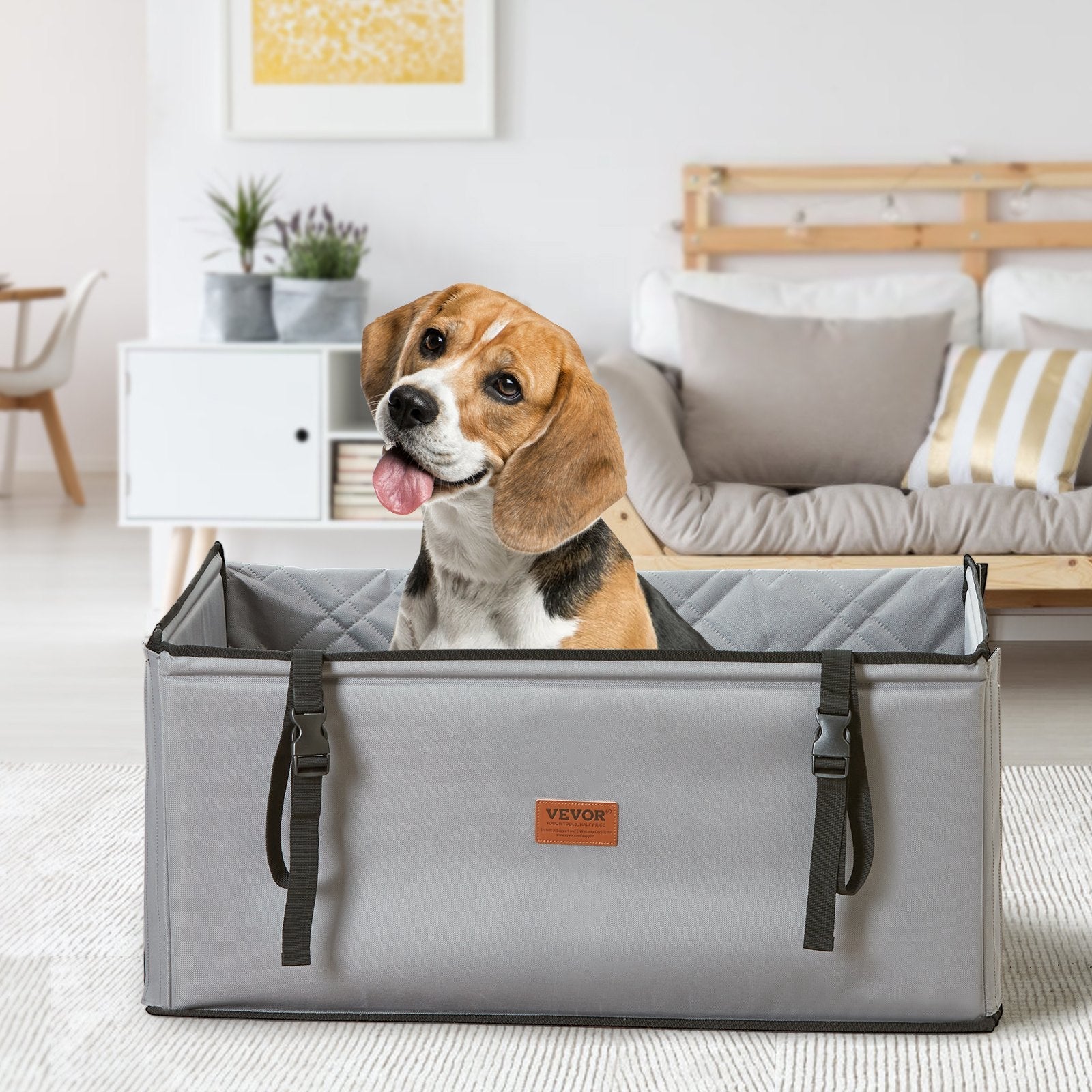 Dog Car Seat, Waterproof Dog Booster Seat for Car with Support Frame, Sapphire Castor