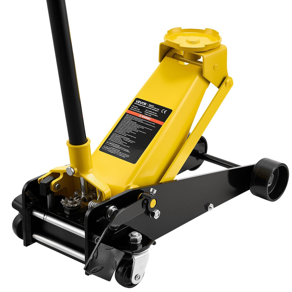 Low Profile Floor Jack, 3 Ton Capacity, Steel Racing Floor Jack with Sapphire Castor