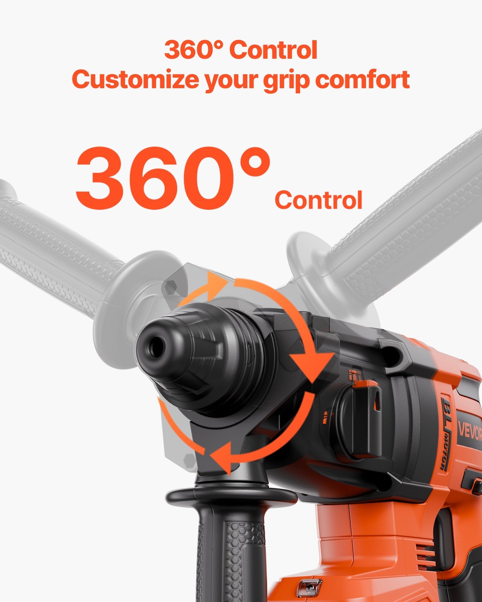 20V Brushless Cordless Hammer Drill, Lithium-Ion 1.1 Inch Rotary Sapphire Castor