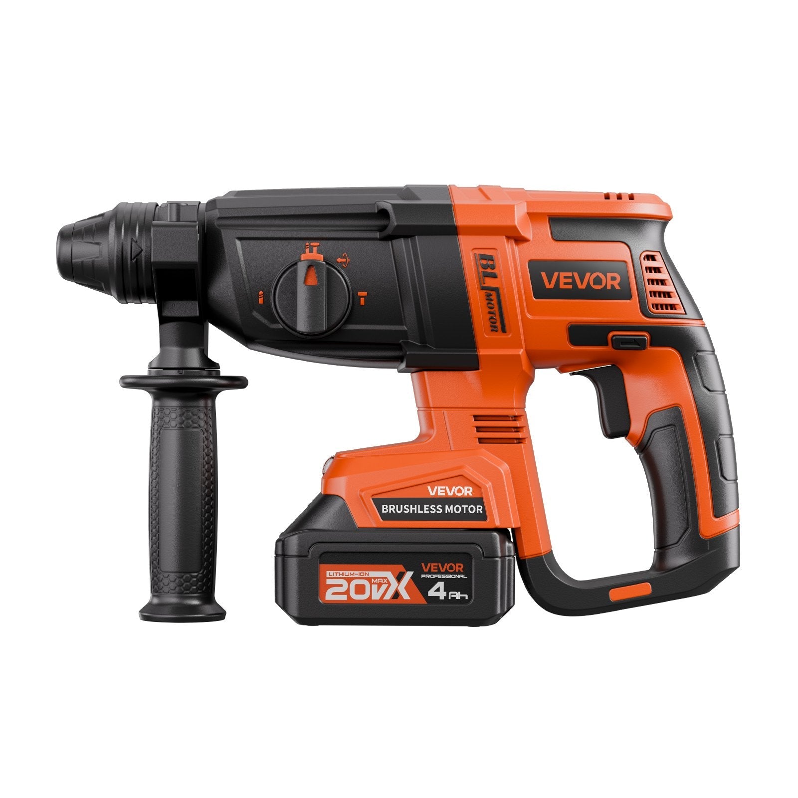 20V Brushless Cordless Hammer Drill, Lithium-Ion 1.1 Inch Rotary Sapphire Castor