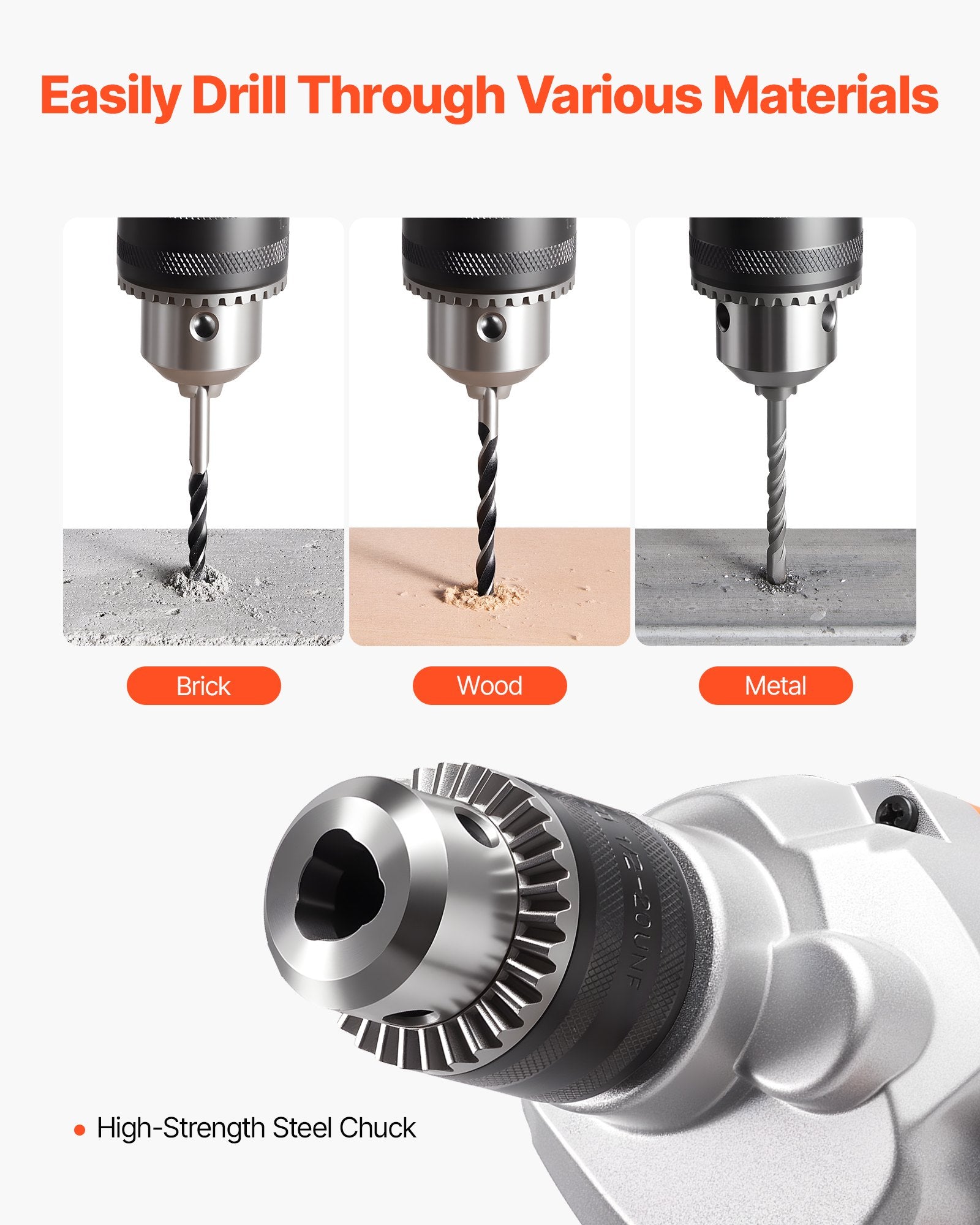 Drill Mixer, 15.89mm Corded Electric Drill Mixer Set, 0-750RPM 3A Sapphire Castor