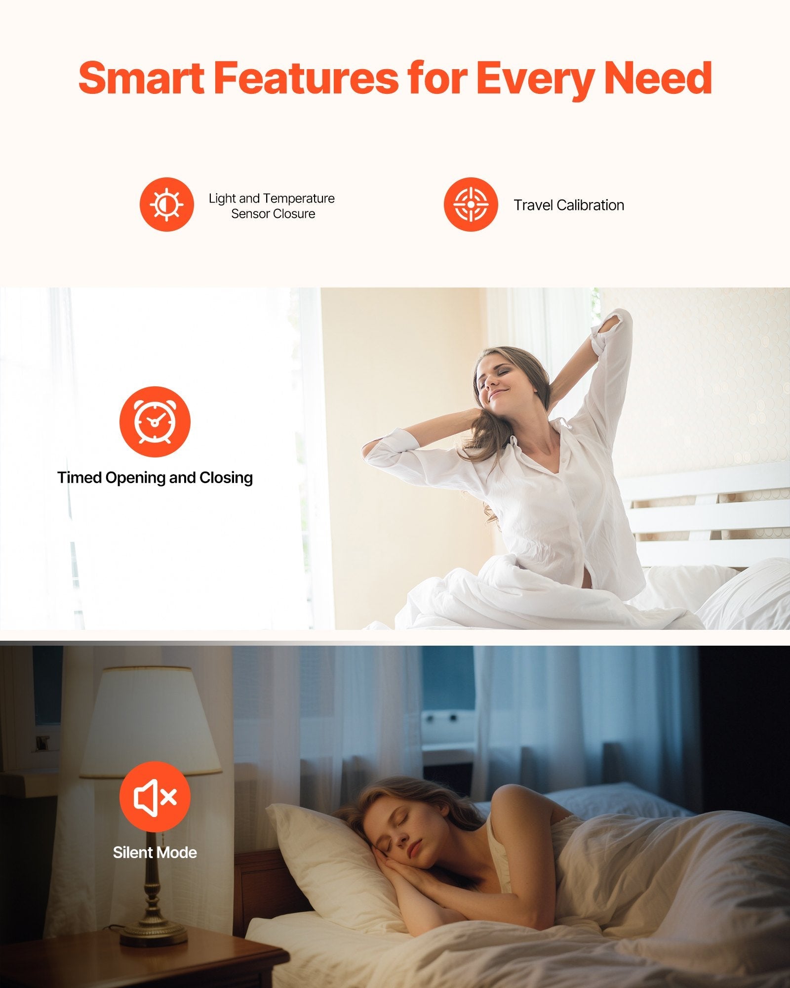 Automatic Curtain Opener, APP and Remote Control, Hub Included, Sapphire Castor