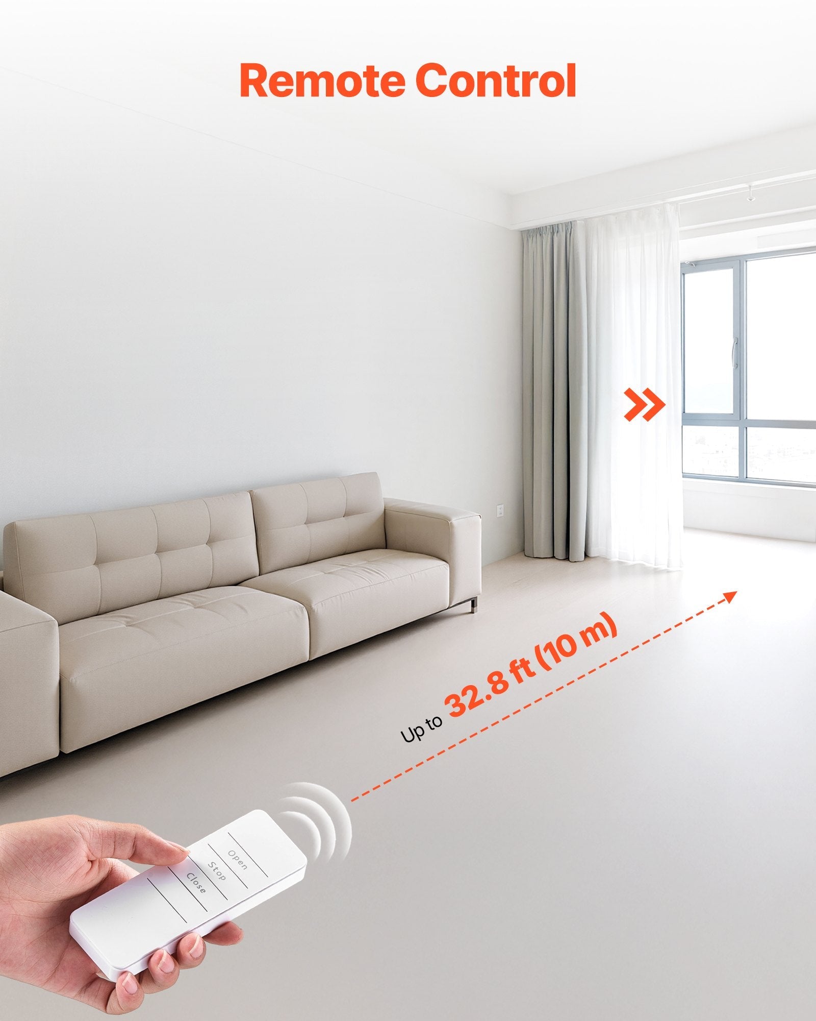 Automatic Curtain Opener, APP and Remote Control, Hub Included, Sapphire Castor