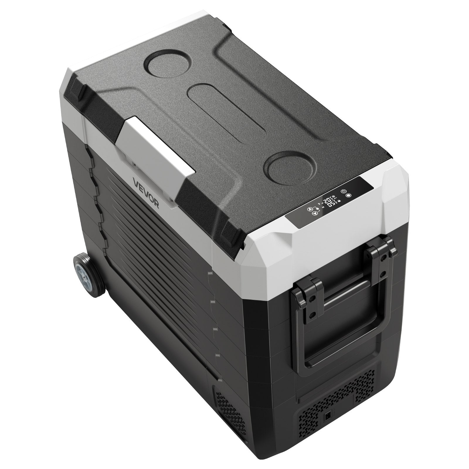 Car Refrigerator, DC 12/24V AC100-240V Compressor Electric Cooler, Sapphire Castor