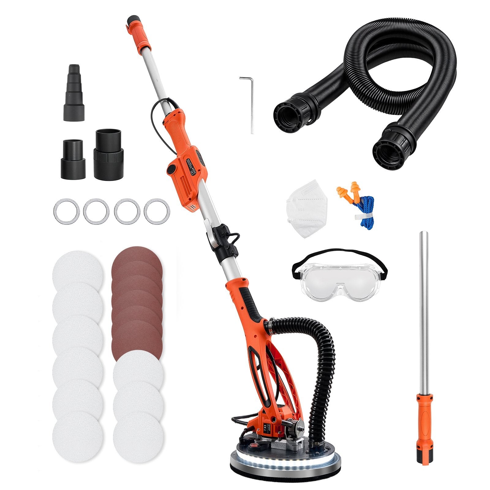 Drywall Sander, 950W Electric Drywall Sander, Popcorn Ceiling Removal Sapphire Castor