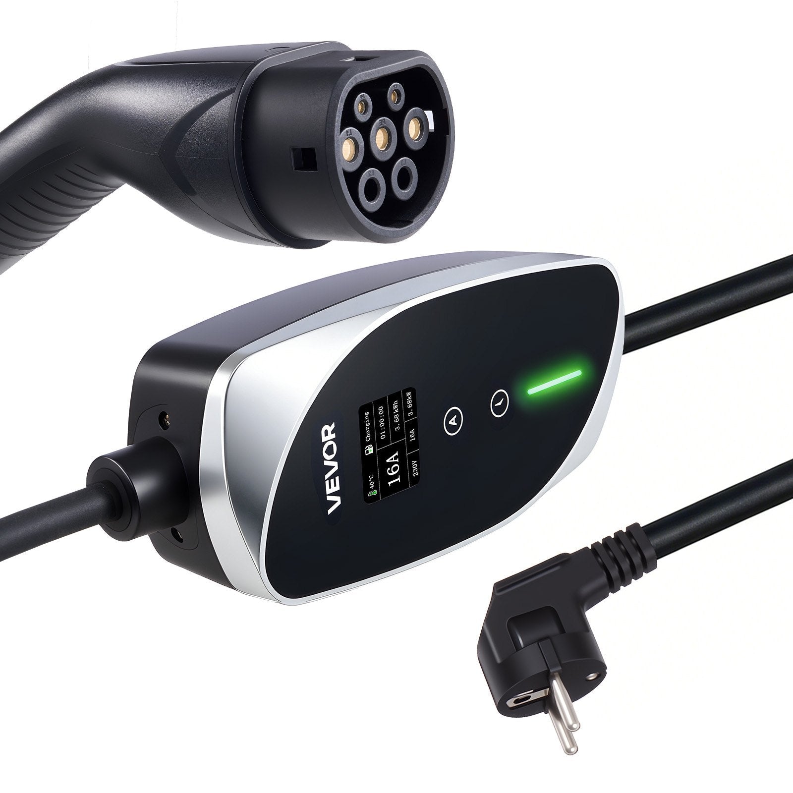 Mobile Wallbox, 3.6 kW 16A, Type 2 Portable EV Charger, Single Phase Sapphire Castor